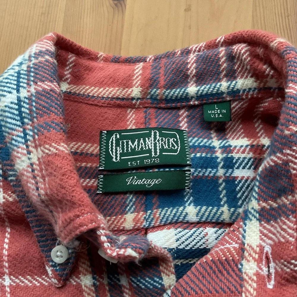 Gitman Brothers Red and Blue Checkered Shirt - Picture 3 of 3